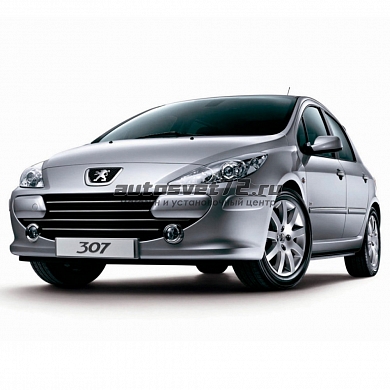 Стекло фары Peugeot 307 рестайлинг 2005-2008 (левое)